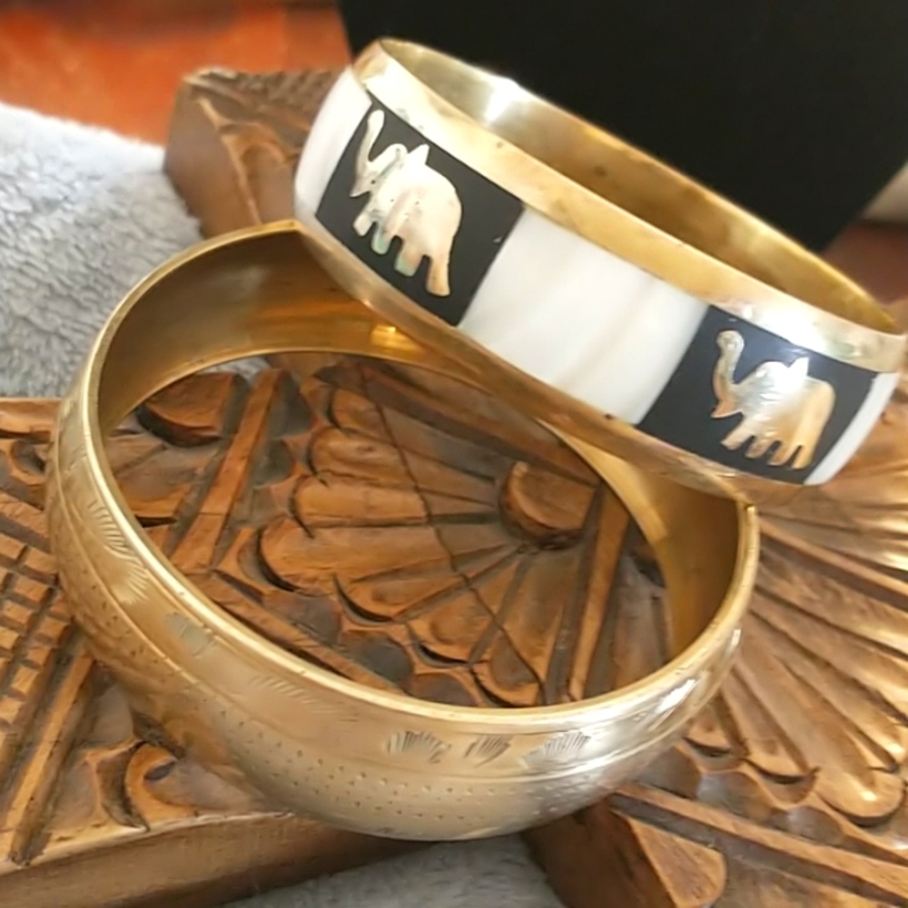 Bracelets two brass bracelets